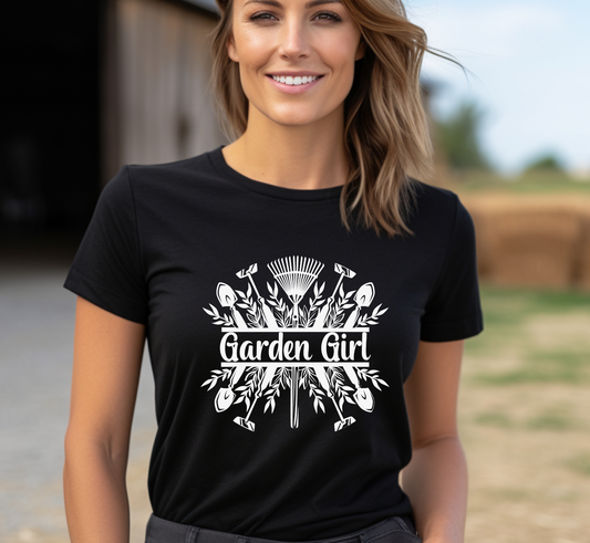 Garden Girl T-Shirt, Garden Lover Tee, Women's Gardening Shirt, Gift for Gardeners