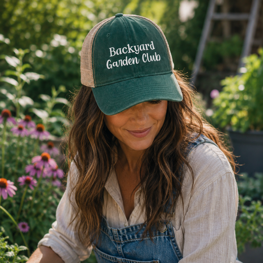 Backyard Gardening Club Mesh-Back Cap, Women's Garden Lover Hat