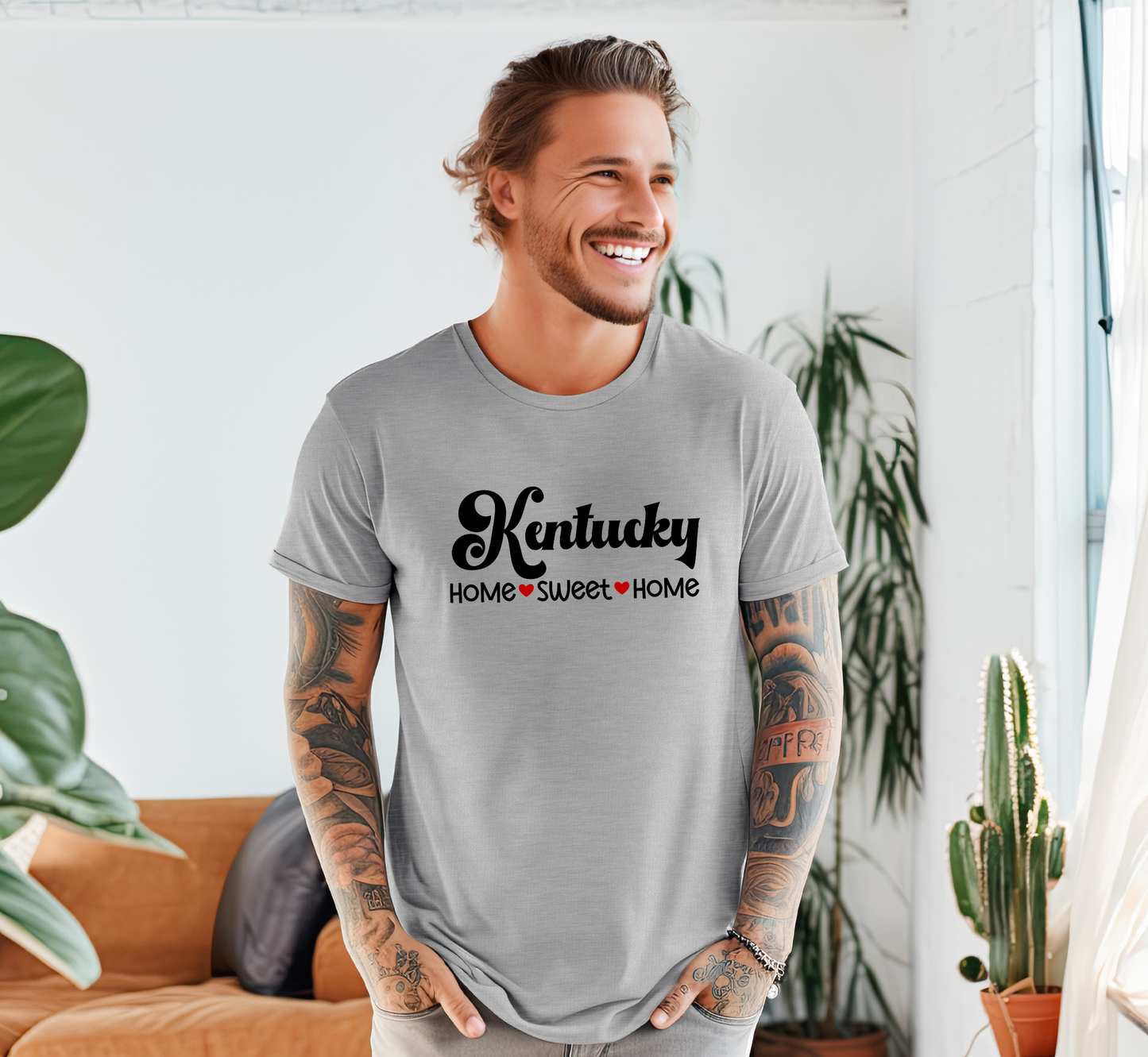 Kentucky T-Shirt, Kentucky Home Sweet Home Tee, Unisex US State Shirt