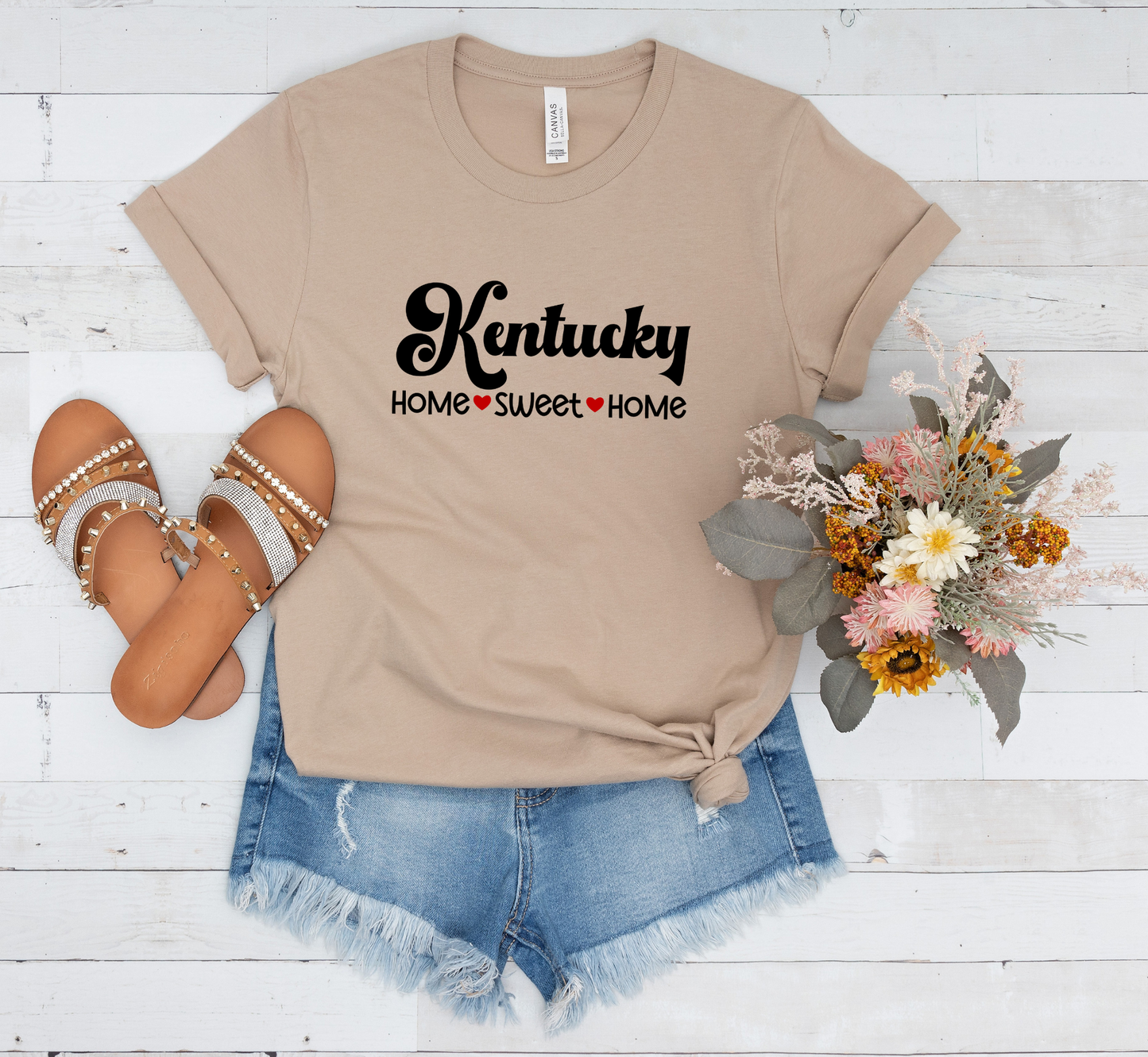 Kentucky T-Shirt, Kentucky Home Sweet Home Tee, Unisex US State Shirt