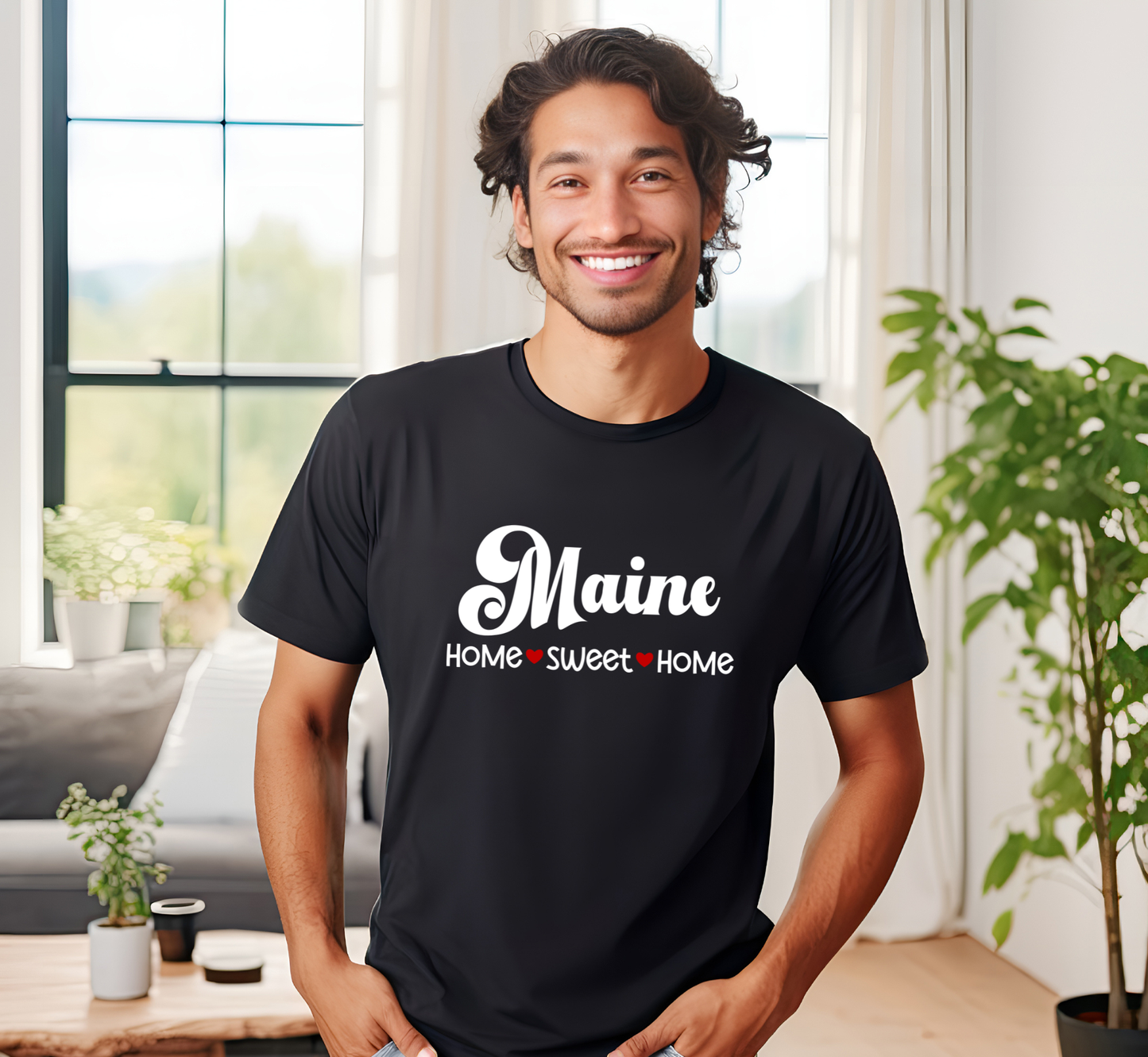 Maine T-Shirt, Maine Home Sweet Home Tee, Unisex US State Shirt