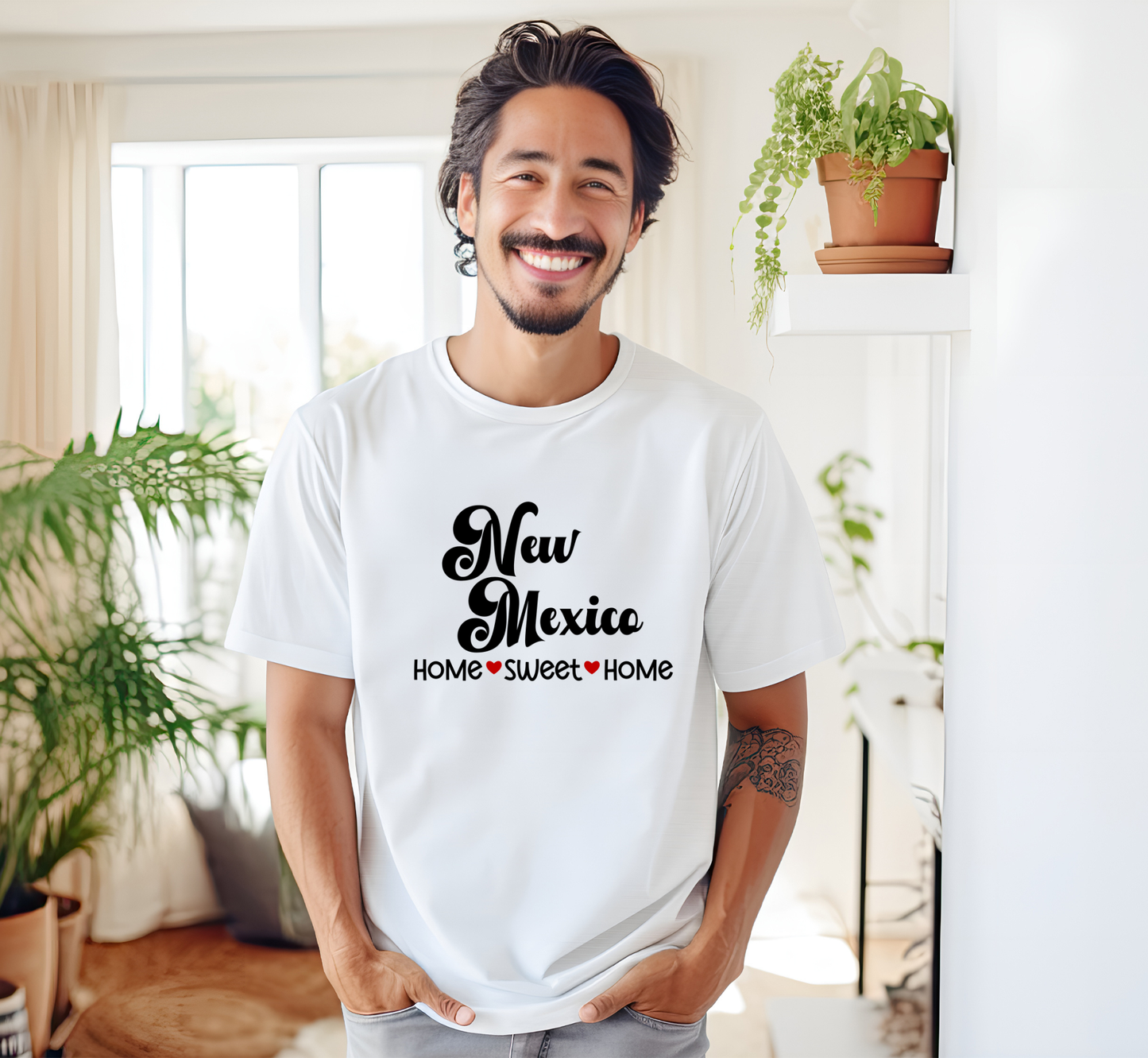 New Mexico T-Shirt, New Mexico Home Sweet Home Tee, Unisex US State Shirt