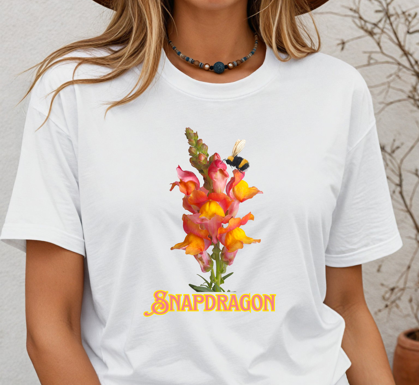 Snapdragon Tee, Sunset Snapdragons Floral T-Shirt, Flower Lover Shirt, Garden Lover Tee