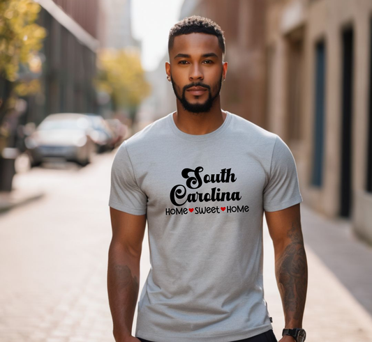 South Carolina T-Shirt, South Carolina Home Sweet Home Tee, Unisex US State Shirt